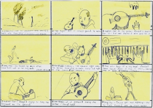 Music video rough storyboard